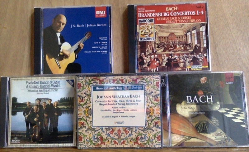 Lot of 5 Johann Sebastian Bach Classical CDs – (JS Bach LOT #1)