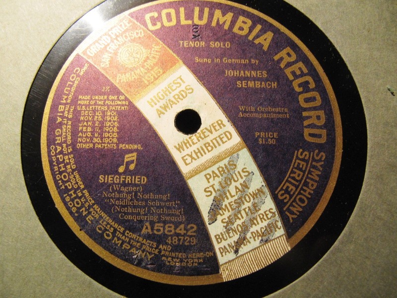 Mahler Vienna JOHANNES SEMBACH WAGNER SIEGFRIED Nothung FREISCHUTZ COLUMBIA 5842