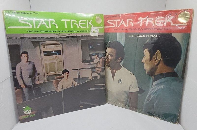 2 Star Trek 45 RPM -Peter Pan Records 1979, The Human Factor & In Vino Veritas