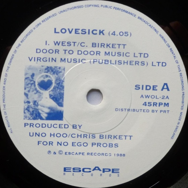 Bushbabies Lovesick 7" Escape AWOL2 EX/VG+ 1988 picture sleeve gallery