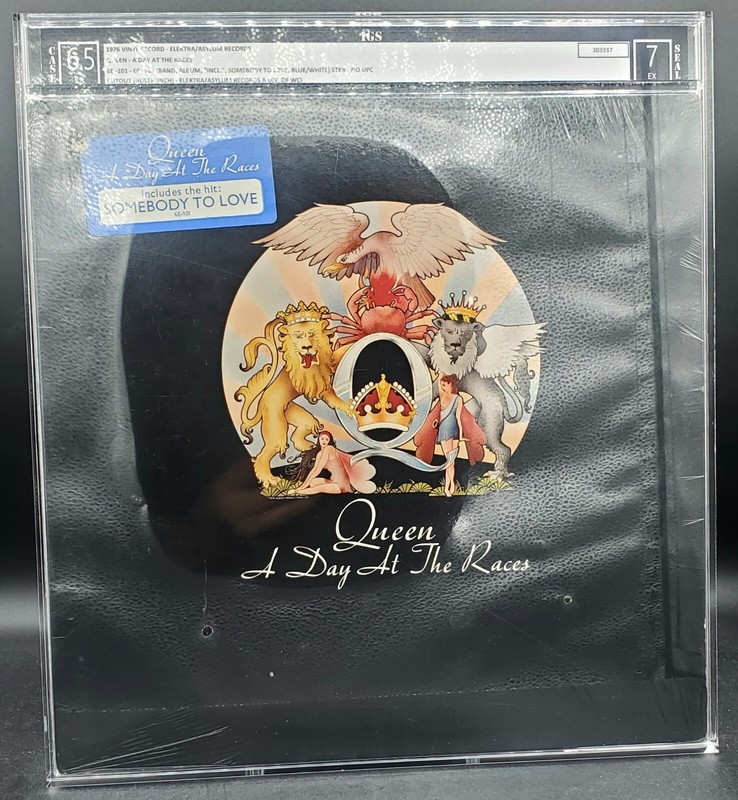 IGS 1976 6.5-7 QUEEN A DAY AT THE RACES GRADED VINYL MUSIC AMG VMG RECORD