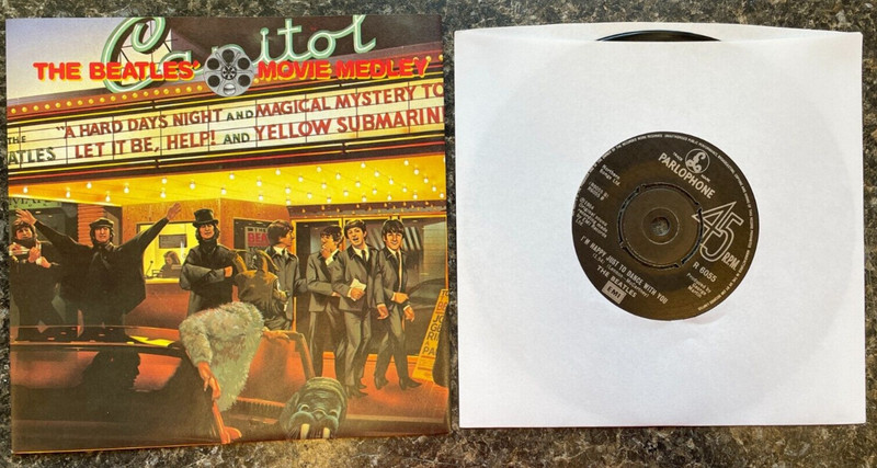 Beatles Movie Medley 7″ Vinyl Single w/Picture Sleeve NEW