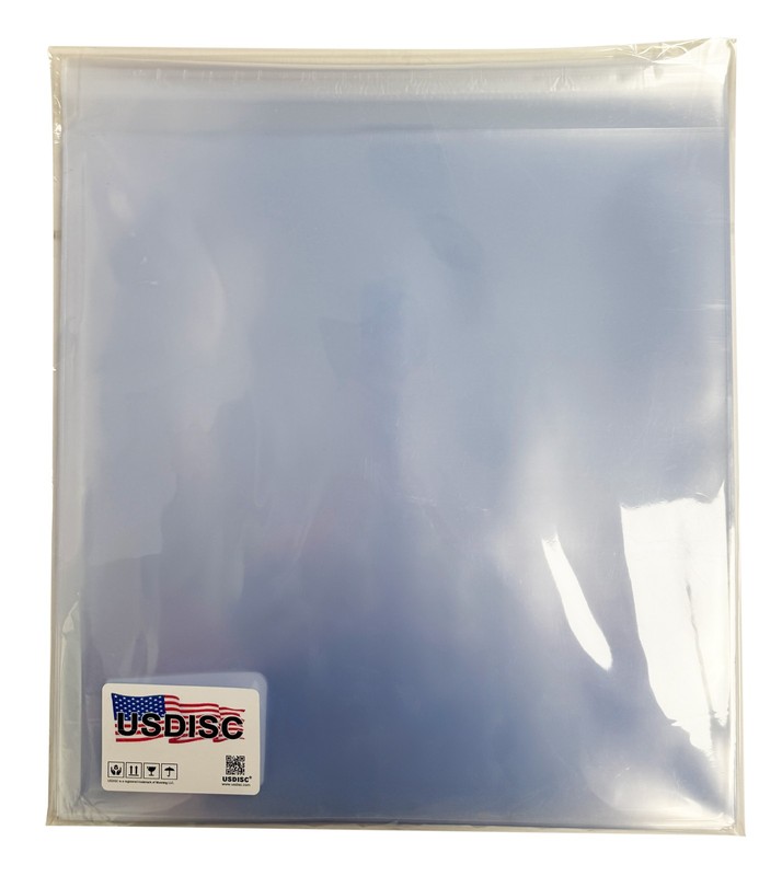 USDISC Record Outer Sleeves 12″, LP, OPP, 4mil Sealable Flap (Clear) Lot