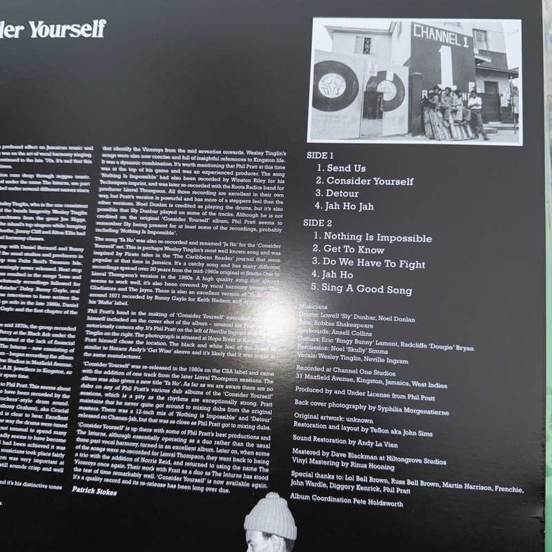 INTURNS "Consider Yourself" Vinyl Lp Roots Reggae Cult Classic Pressure Sounds gallery