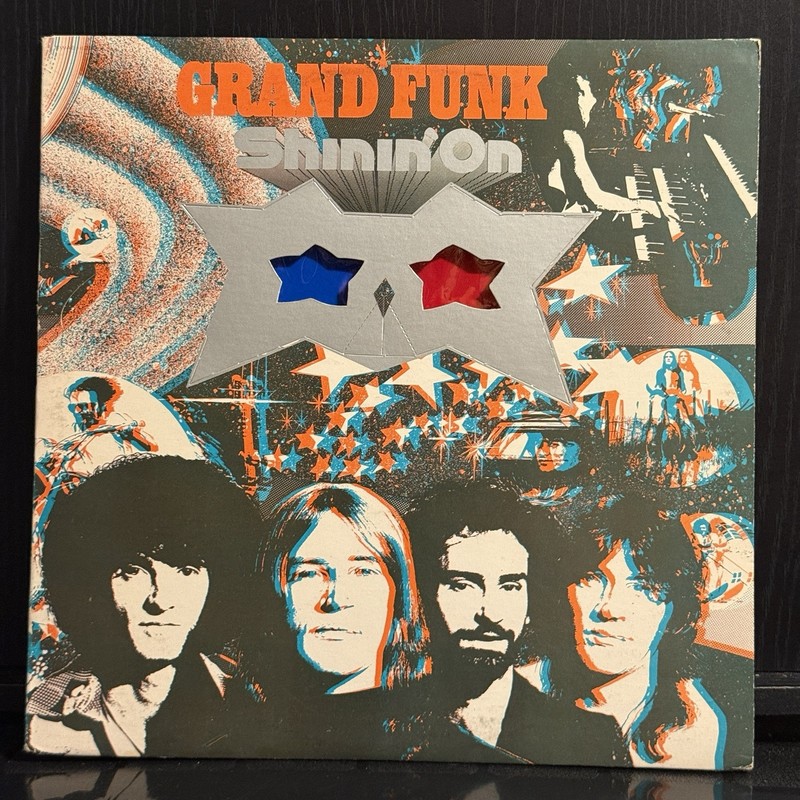 GRAND FUNK Shinin’ On 1974 Capitol 1st Press STERLING LH SWAE11278 3D Glasses EX