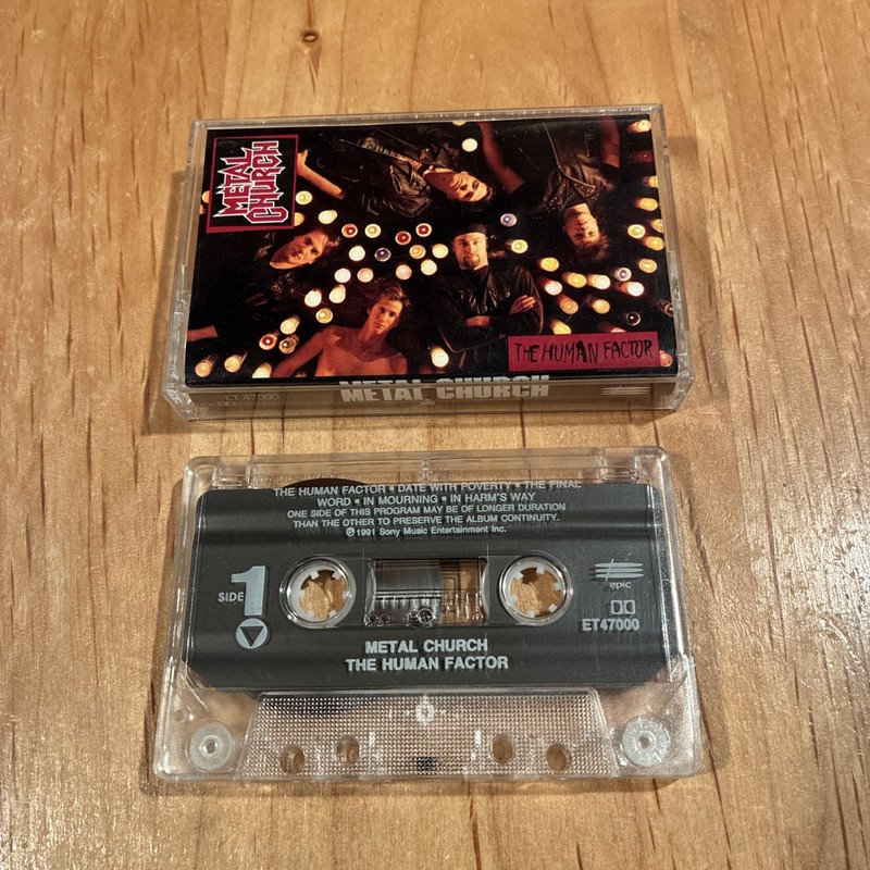Metal Church – The Human Factor CASSETTE TAPE 1st US issue overkill metallica