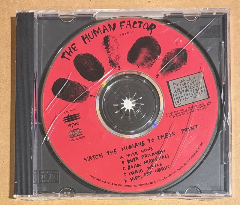 Metal Church – The Human Factor RARE promo radio only CD single ’91 (SEALED)