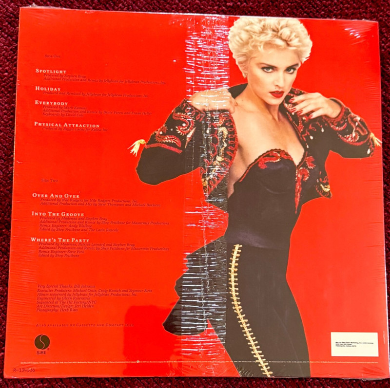 MADONNA YOU CAN DANCE RECORD PROMO 2 OVERLAP SEAL BMG MUSIC CLUB VINYL 1987 MINT