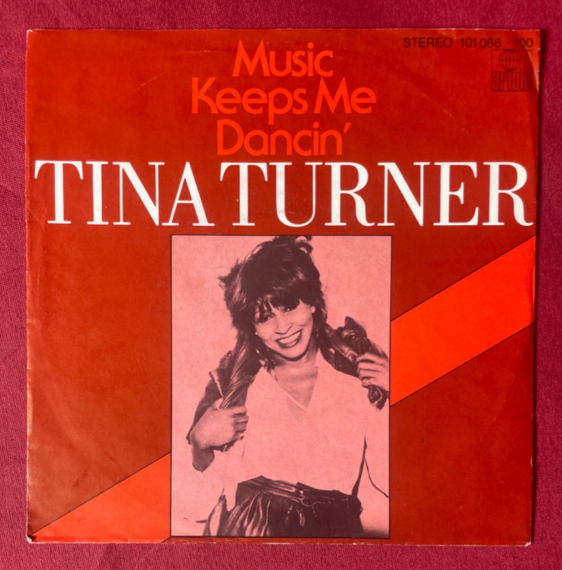 TINA TURNER Rare70s German Import 45 Music Keeps Me Dancin/Love Explosion Stereo