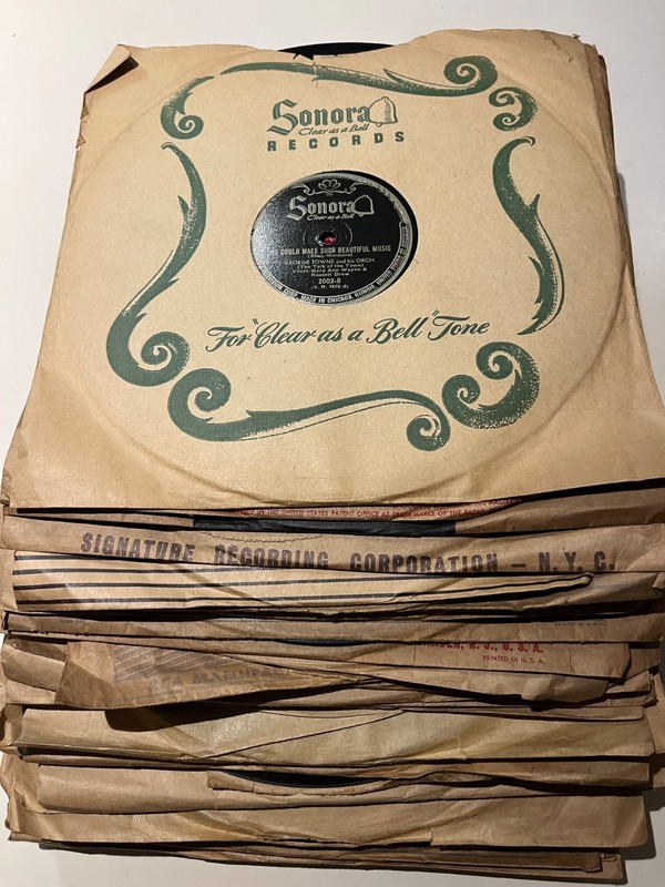 lot of 40 Vintage 78 RPM Records -Jazz Bands Vocalists 40s & 50s Retro SONORA