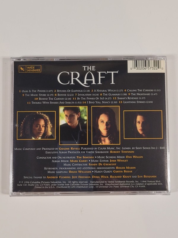 The Craft: Original Motion Picture Score by Graeme Revell (CD, 1996) OOP gallery