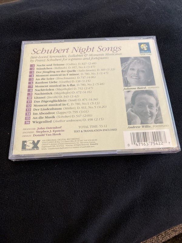 JULIANNE BAIRD - Schubert Night Songs - CD - **BRAND NEW gallery
