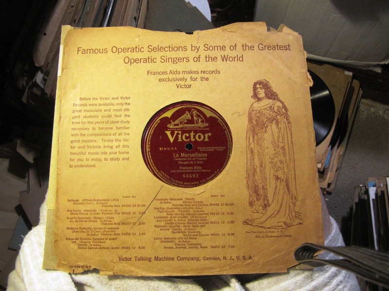 E+ 1917 French Anthem LA MARSEILLAISE FRANCES ALDA Picture Victor Record 64693 gallery