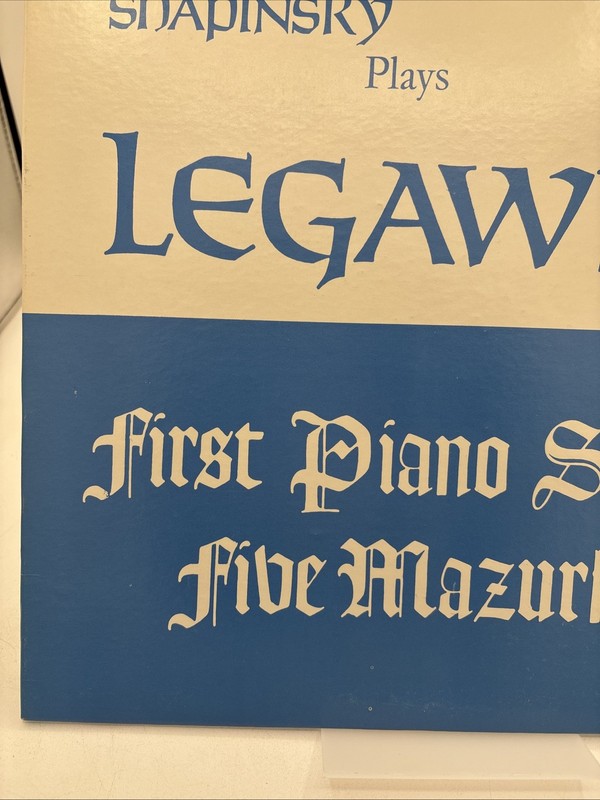 IAN SHAPINSKY PLAYS LEGAWIEC First Piano Sonata Five Mazurkas Vinyl LP NM gallery