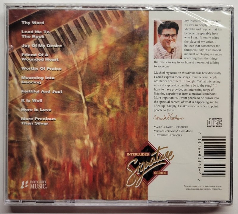 Mourning into Dancing Mark Gasbarro (CD, 1994, Signature Series) gallery