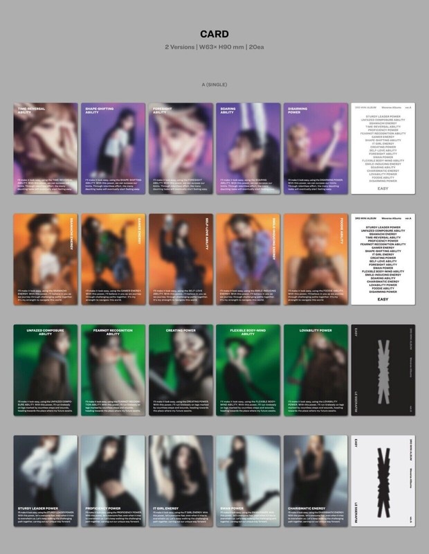 LE SSERAFIM 3rd Mini Album [EASY] Weverse Random Ver. QR Photocard + 20ea Card gallery