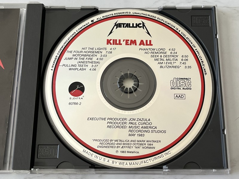 Metallica Kill 'Em All CD EARLY PRESS! Elektra 9 60766-2 EXTRA TRACKS! Am I Evil gallery