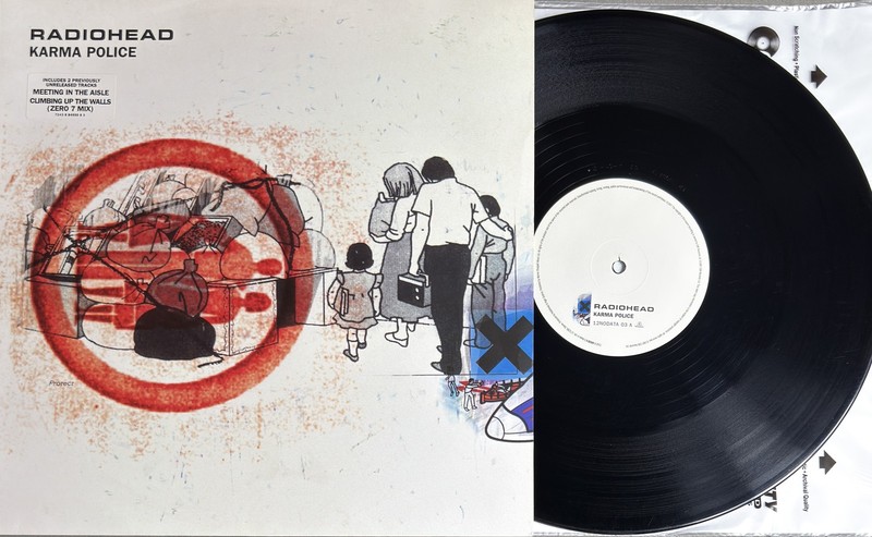Radiohead Karma Police 12″ UK First Press Parlophone OK Computer Vinyl LP EX