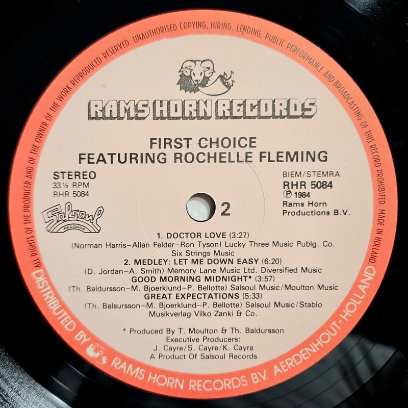DISCO / HI-NRG - FIRST CHOICE FEATURING ROCHELLE FLEMING - ORIGINAL IMPORT LP gallery