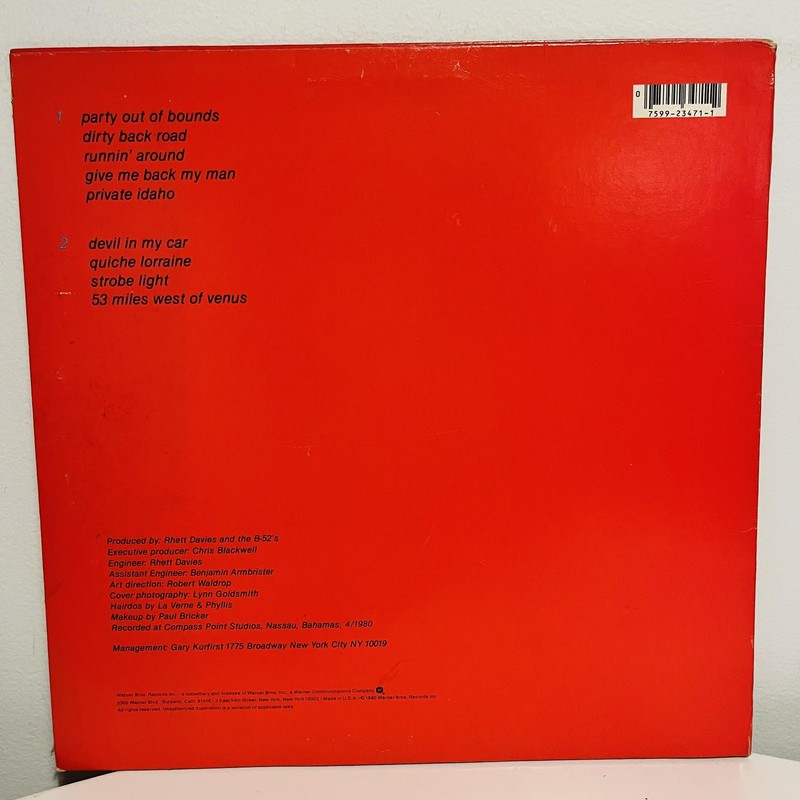 The B-52's Wild Planet 12" Black Vinyl LP 1980 Warner USA New Wave Rock Vintage gallery