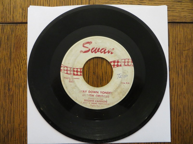 Freddy Cannon – Way Down Yonder In New Orleans – 1959 – Swan S4043 7″ Single