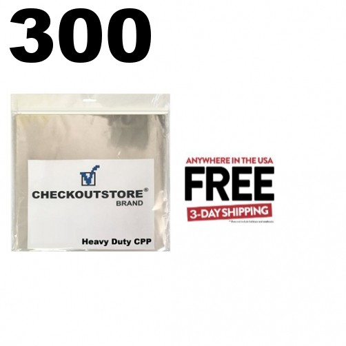 300 COS Clear Plastic CPP for 12″ Vinyl 33 RPM Records (Inner Sleeves) **1-3 DAY