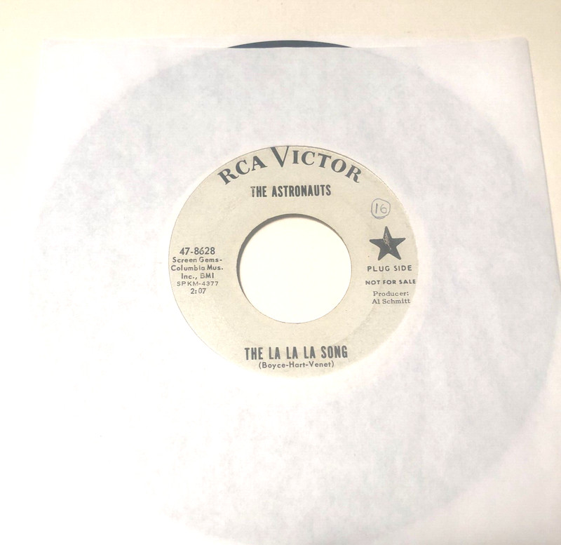 The Astronauts 7″ Record 45 Wl Promo The La La Song / It Doesnt Matter Anymore