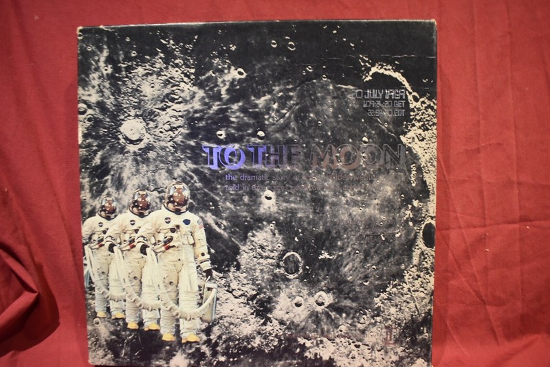 Space Exploration To The Moon 6 LP Set & Hard Cover Book 1969 Presentation Box