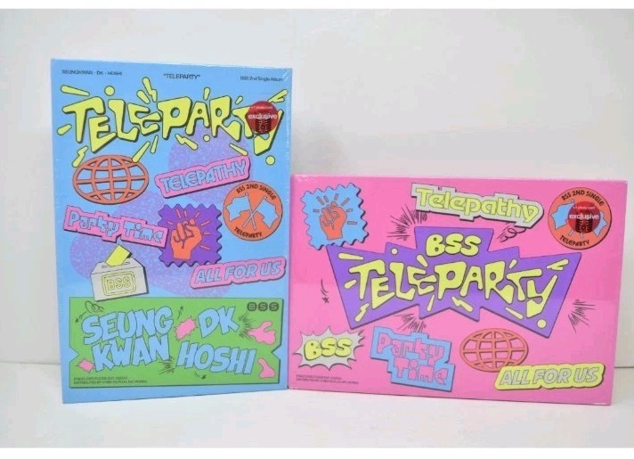 2-Pack BSS TeleParty Target Excl Photo Card Blue & Pink Vers Seungkwan Hoshi DK