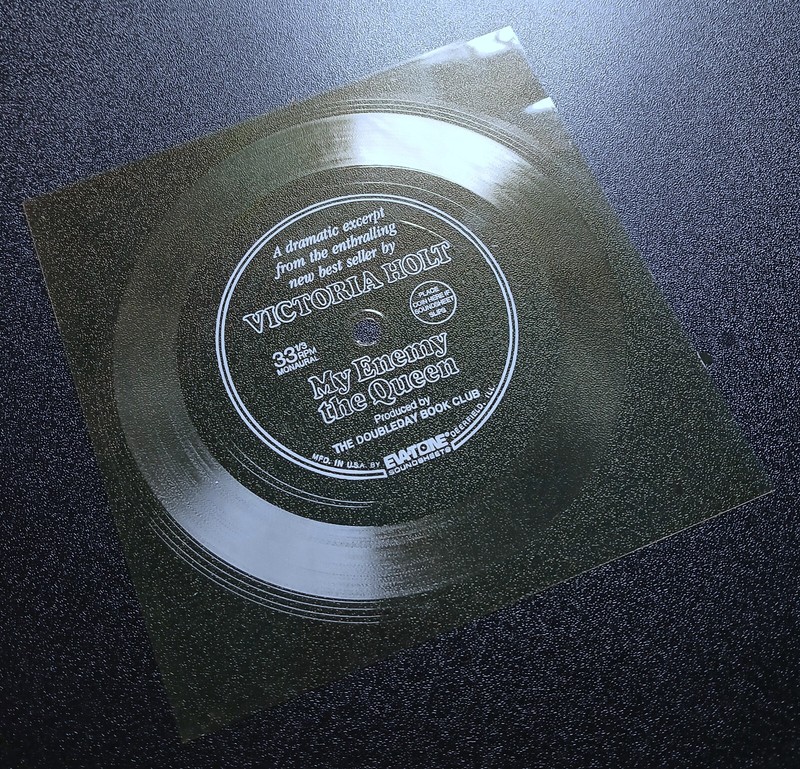 Vintage Eva-Tone Soundsheet Promo Flexi Disc Doubleday Books My Enemy The Queen