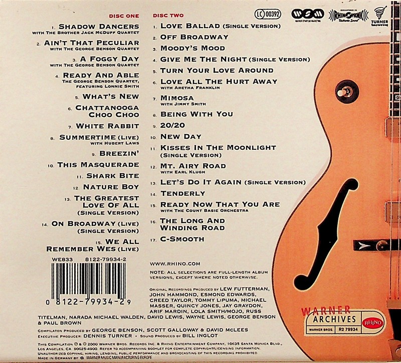 GEORGE BENSON- The Anthology, Best of 2-CD (2000) Greatest Hits Jazz/Pop/R&B gallery