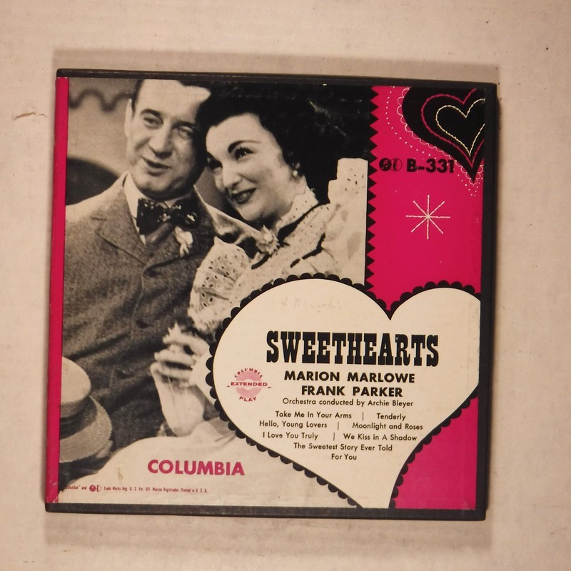 MARION MARLOWE & FRANK PARKER / SWEETHEARTS / 2 X 7” 45 RPM BOX / COLUMBIA B-331