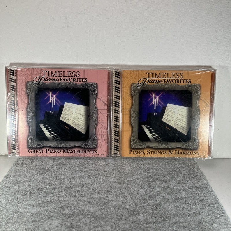 Sealed 2 Pack Timeless Piano Favorites CDs Great Piano Masterpieces + Strings…