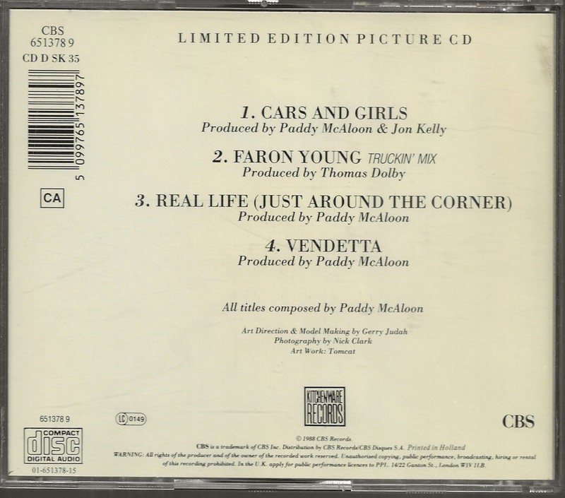 CD EP SINGLE CARS AND GIRLS BY PREFAB SPROUT (1988) KITCHENWARE CD D SK 35 U.K. gallery