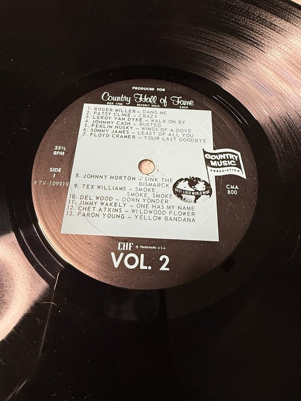 - Country Hall Of Fame Vol. 2 CMA 800 1978 US Vinyl gallery