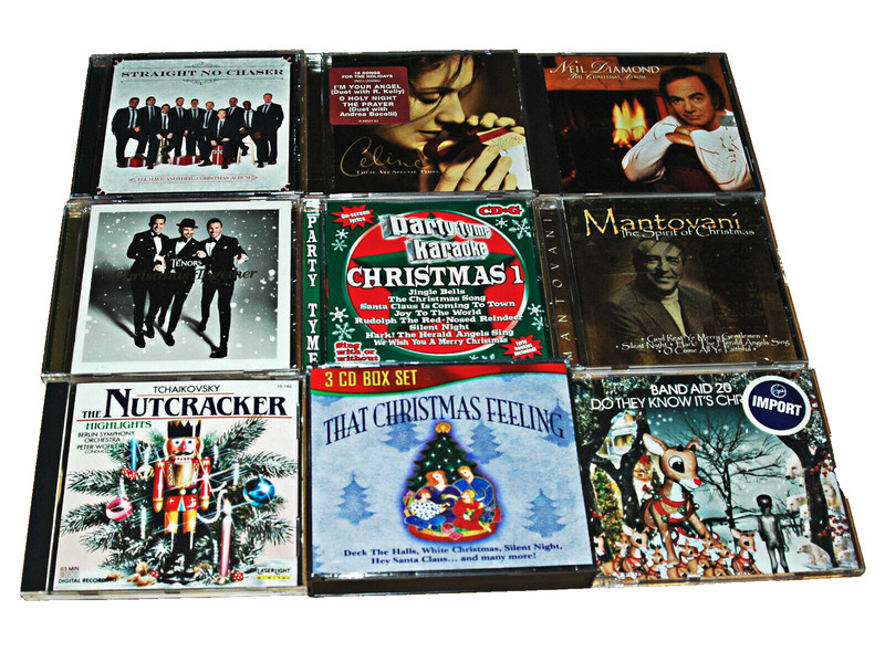 Christmas Holiday CDs Nine (9) Piece Lot XMAS Music and Celebration Wholesale
