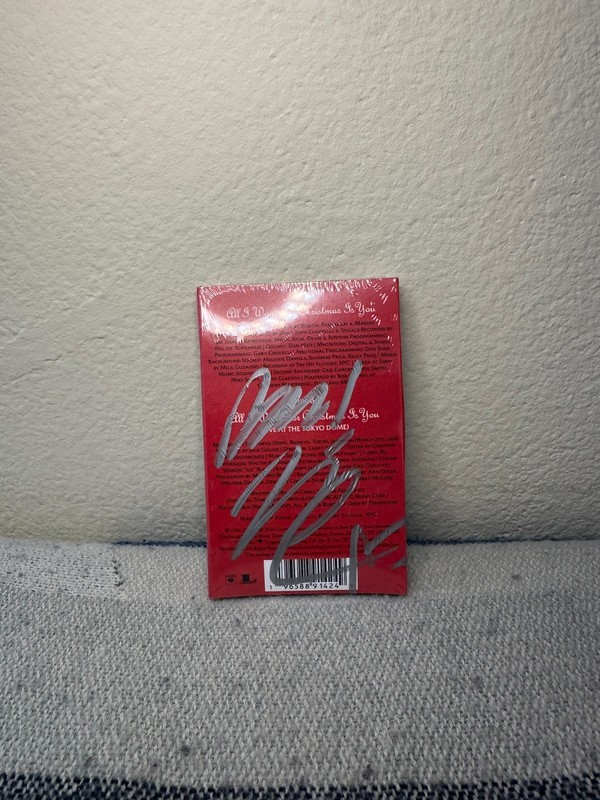 SEALED Mariah Carey All I Want For Christmas 30th Anniv GOLD Cassette SIGNED gallery