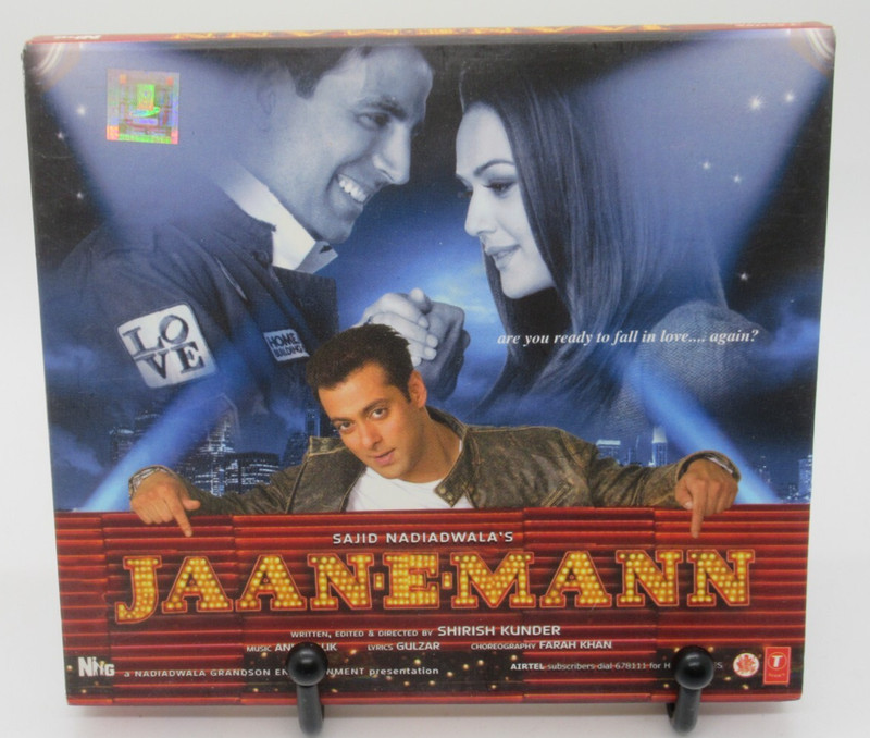 JAAN-E-MANN – ORIGINAL SOUNDTRACK MUSIC CD, 10 HINDI TRACKS, ANU MALIK GULZAR