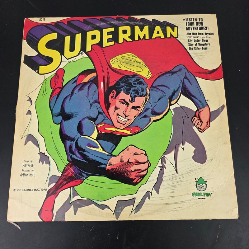 Superman – Superman LP Record 1978 Peter Pan Spoken Word Children’s 33 RPM