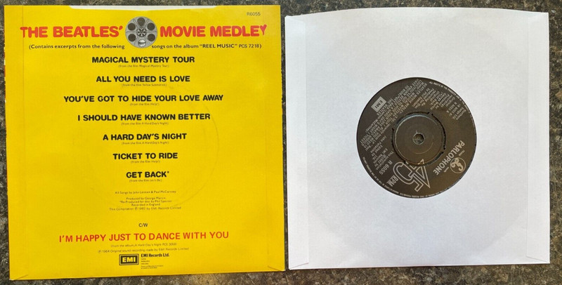Beatles Movie Medley 7" Vinyl Single w/Picture Sleeve NEW gallery