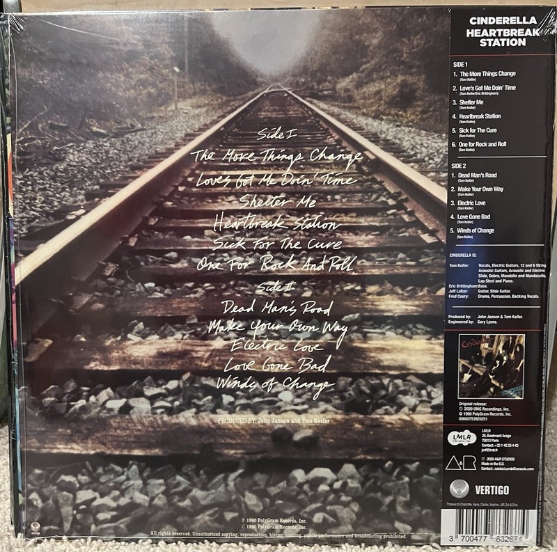 Cinderella - Heartbreak Station Clear Blue Vinyl 2020 gallery