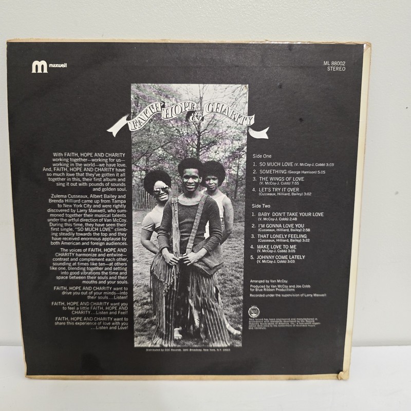FAITH HOPE & CHARITY self titled 1970 Vinyl Maxwell ML 88002 Funk Soul gallery