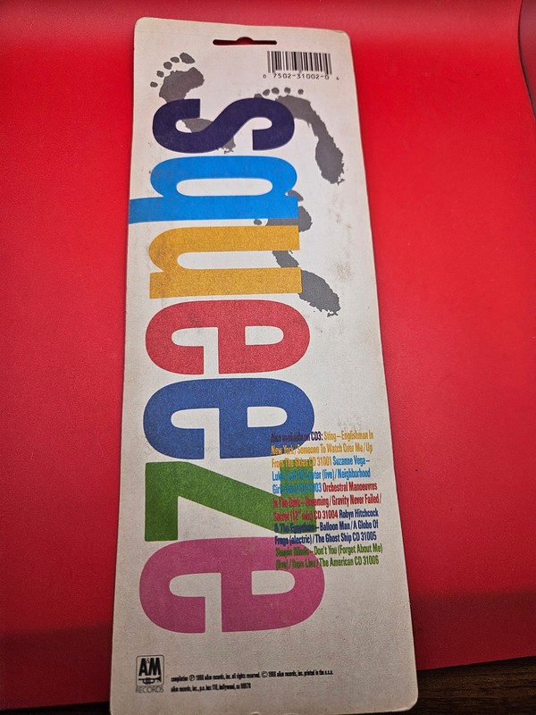 SQUEEZE Footprints 1988 CD 3″ A&M Records Mini Single Long Blister Card SEALED