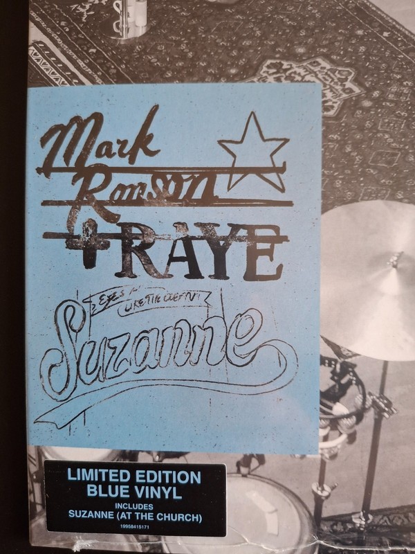 MARK RONSON & RAYE SUZANNE 2 TRACK RSD LIMITED BLUE VINYL 12" NEW & SEALED gallery
