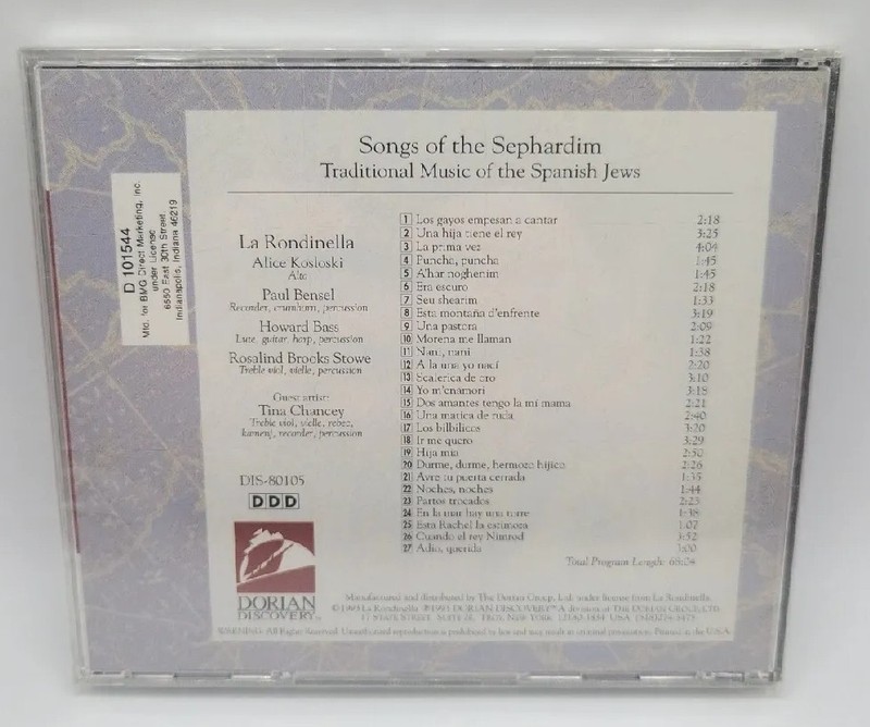 [new/sealed CD] Songs of the Sephardim - La Rondinella [BMG CD Club] gallery