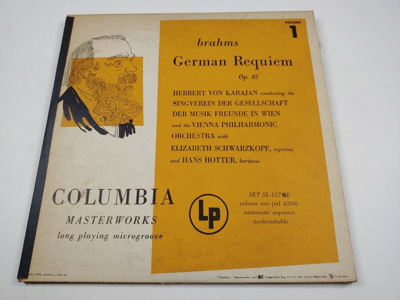Brahms Vienna Philharmonic Herbert von Karajan – German Requiem OP. 45 Columbia