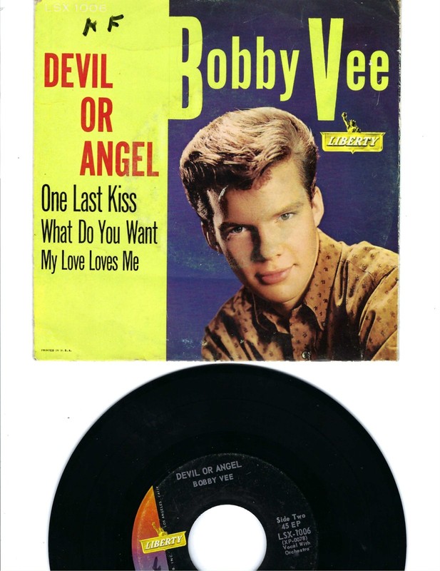 4 SONG EP- BOBBY VEE- «DEVIL OR ANGEL»- LIBERTY LSX-1006- TITLE SONG + 3 OTHERS