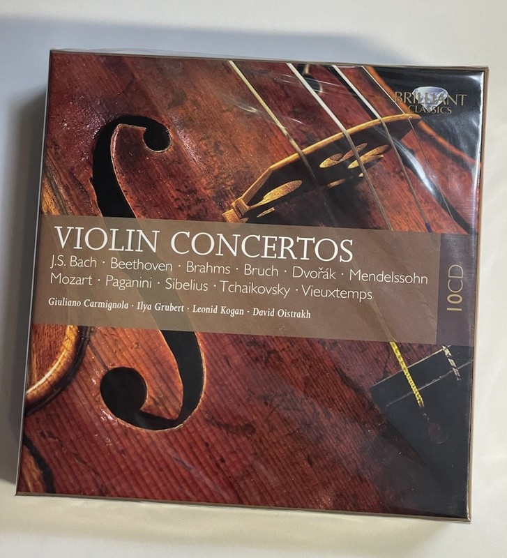 Violin Concertos 10 Cd SEALED Bach Beethoven Brahms Bruch Dvorak Mozart EU Impor