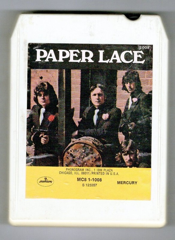 1974 Paper Lace, 8-Track Stereo Cartridge Tape Phonogram & Mercury