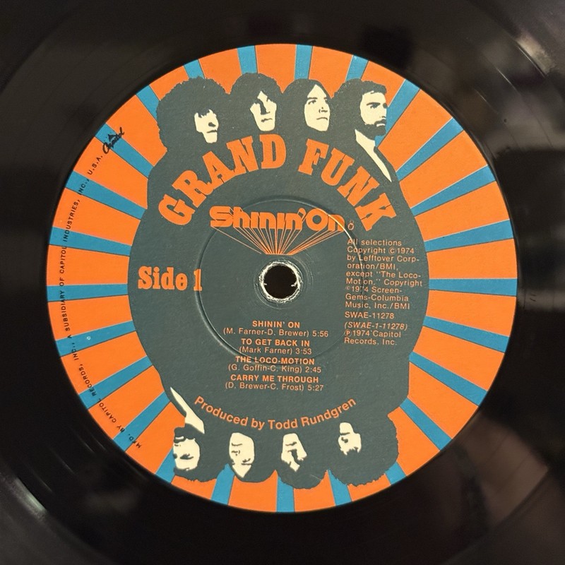 GRAND FUNK Shinin’ On 1974 Capitol 1st Press STERLING LH SWAE11278 3D Glasses EX gallery